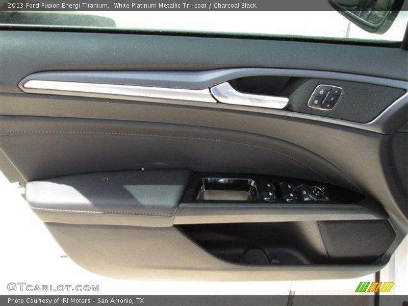 White Platinum Metallic Tri-coat / Charcoal Black 2013 Ford Fusion Energi Titanium