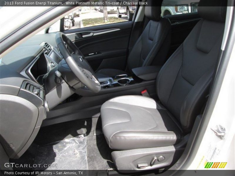 White Platinum Metallic Tri-coat / Charcoal Black 2013 Ford Fusion Energi Titanium