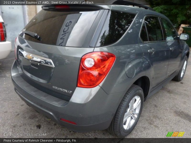 Steel Green Metallic / Jet Black 2013 Chevrolet Equinox LT AWD