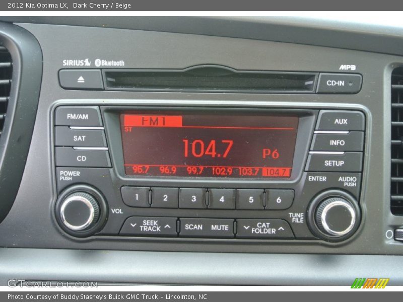 Audio System of 2012 Optima LX