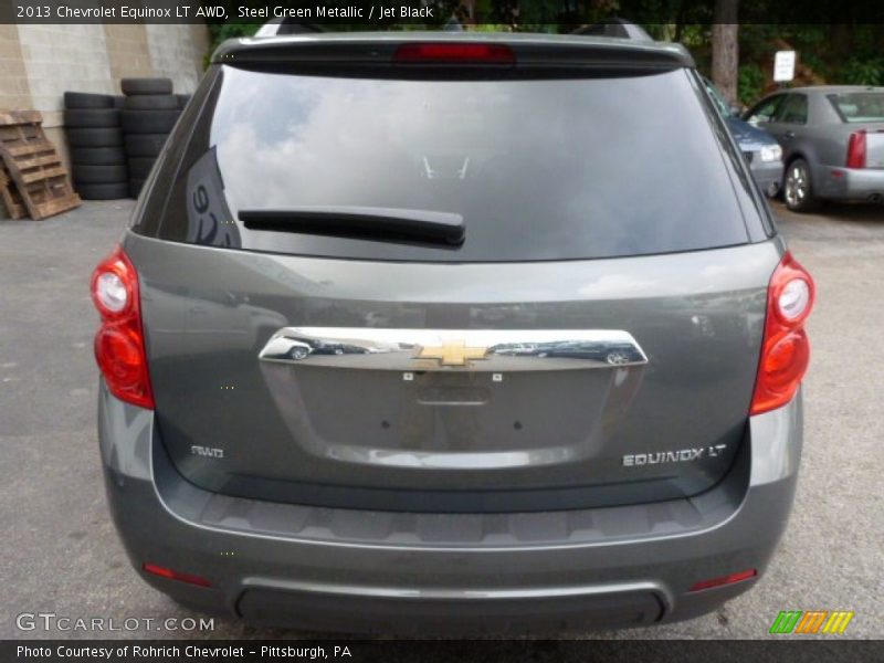 Steel Green Metallic / Jet Black 2013 Chevrolet Equinox LT AWD