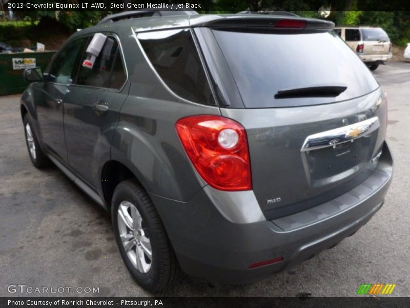 Steel Green Metallic / Jet Black 2013 Chevrolet Equinox LT AWD