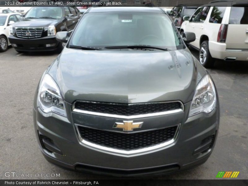 Steel Green Metallic / Jet Black 2013 Chevrolet Equinox LT AWD