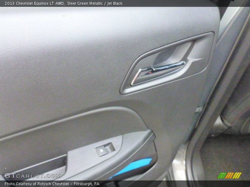 Steel Green Metallic / Jet Black 2013 Chevrolet Equinox LT AWD