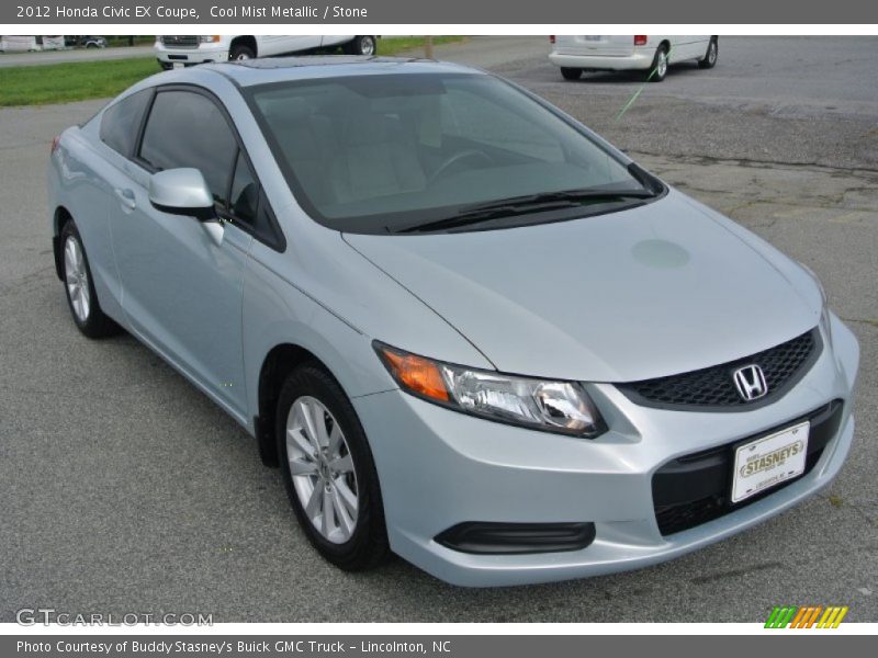 Cool Mist Metallic / Stone 2012 Honda Civic EX Coupe