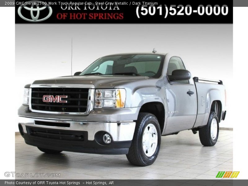 Steel Gray Metallic / Dark Titanium 2009 GMC Sierra 1500 Work Truck Regular Cab