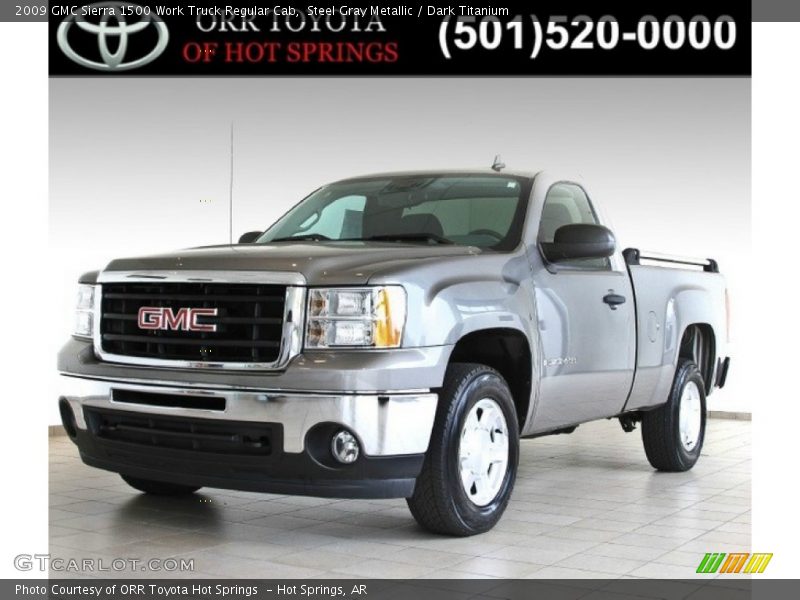 Steel Gray Metallic / Dark Titanium 2009 GMC Sierra 1500 Work Truck Regular Cab