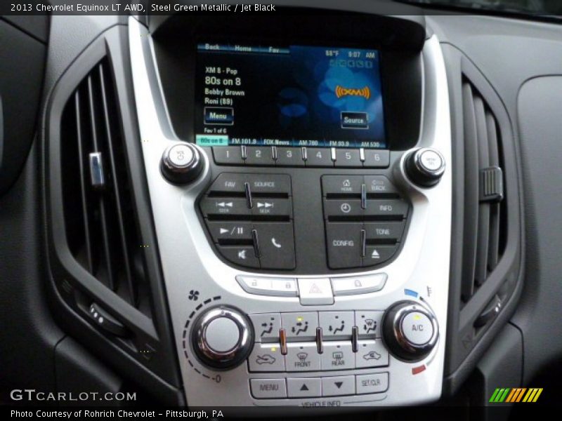 Steel Green Metallic / Jet Black 2013 Chevrolet Equinox LT AWD