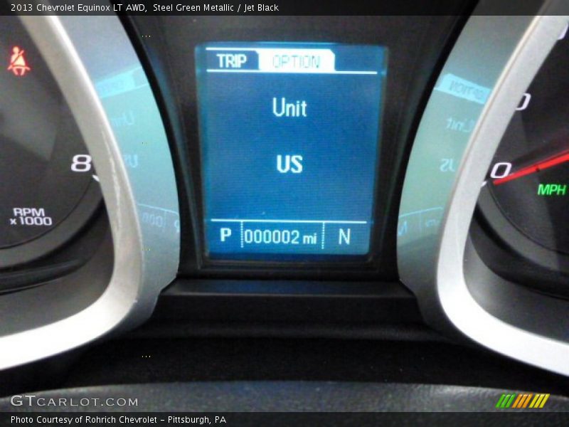 Steel Green Metallic / Jet Black 2013 Chevrolet Equinox LT AWD