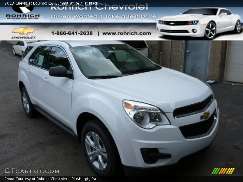 Summit White / Jet Black 2013 Chevrolet Equinox LS