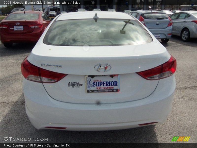 Shimmering White / Beige 2013 Hyundai Elantra GLS
