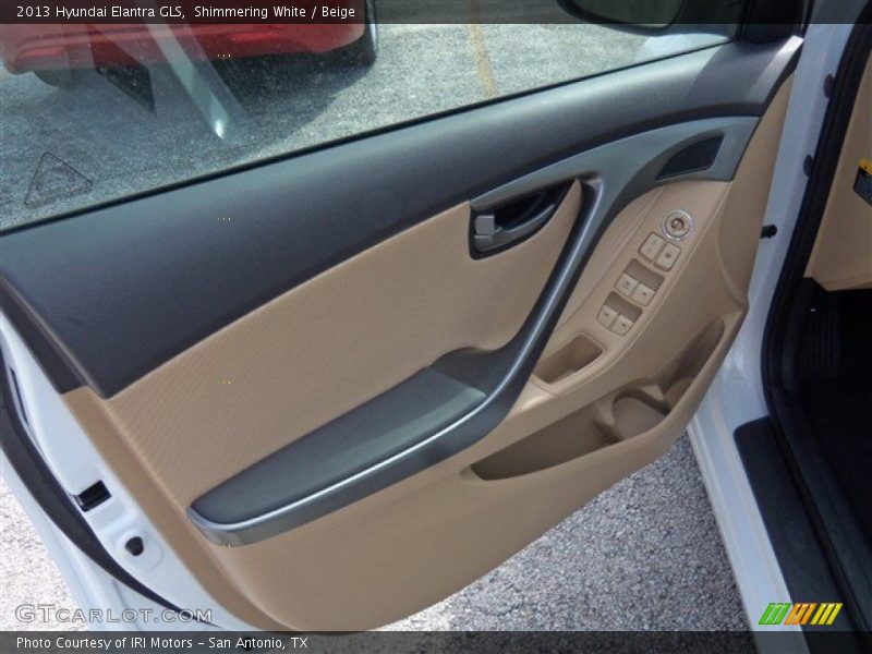 Shimmering White / Beige 2013 Hyundai Elantra GLS
