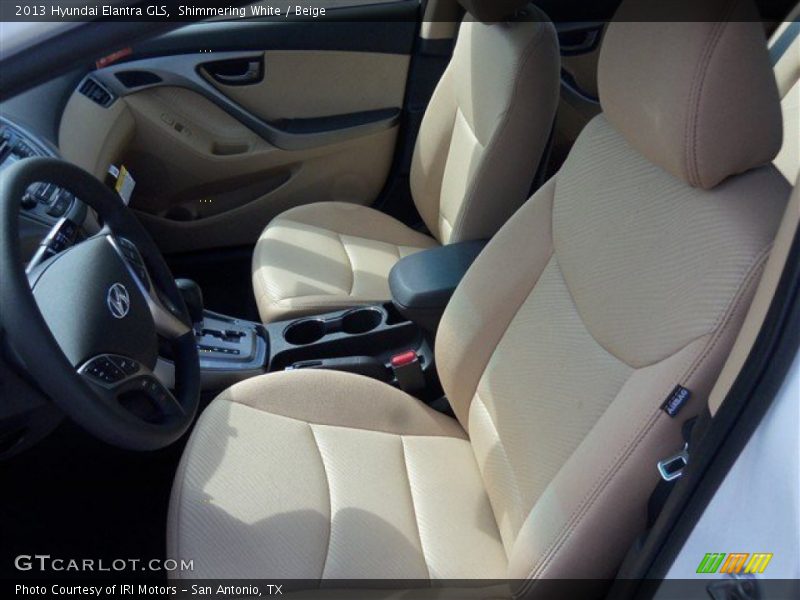 Shimmering White / Beige 2013 Hyundai Elantra GLS
