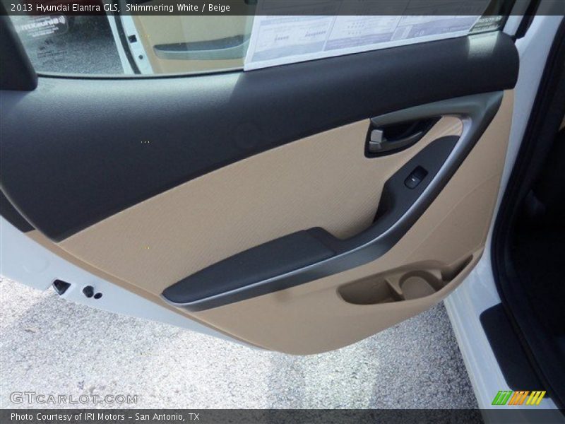 Shimmering White / Beige 2013 Hyundai Elantra GLS