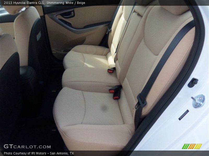 Shimmering White / Beige 2013 Hyundai Elantra GLS