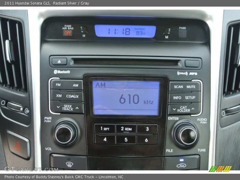 Radiant Silver / Gray 2011 Hyundai Sonata GLS