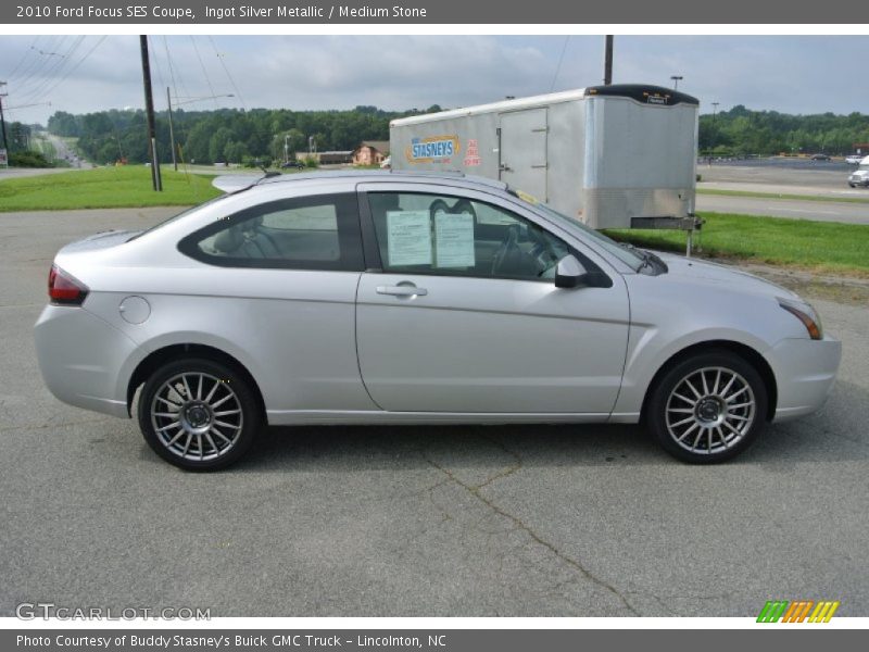 Ingot Silver Metallic / Medium Stone 2010 Ford Focus SES Coupe