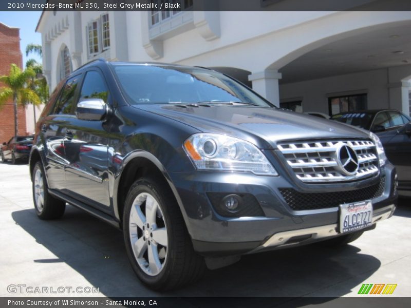 Steel Grey Metallic / Black 2010 Mercedes-Benz ML 350