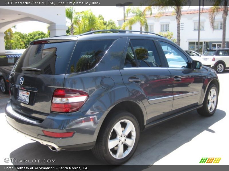 Steel Grey Metallic / Black 2010 Mercedes-Benz ML 350