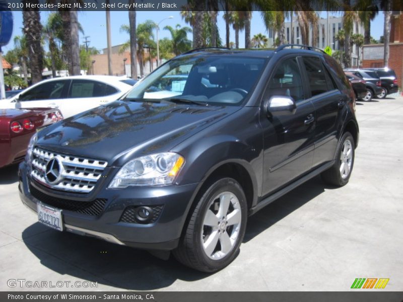Steel Grey Metallic / Black 2010 Mercedes-Benz ML 350