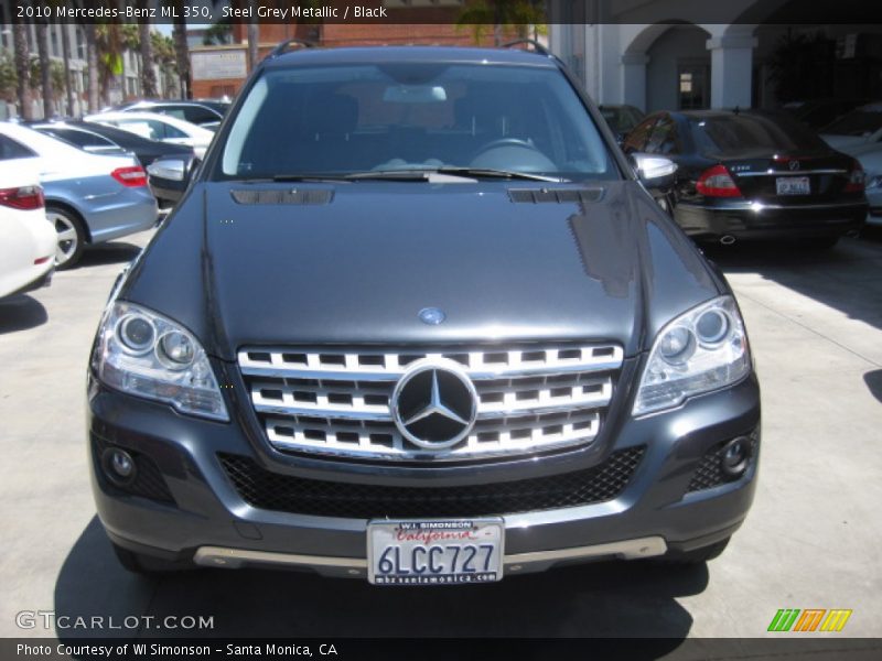 Steel Grey Metallic / Black 2010 Mercedes-Benz ML 350