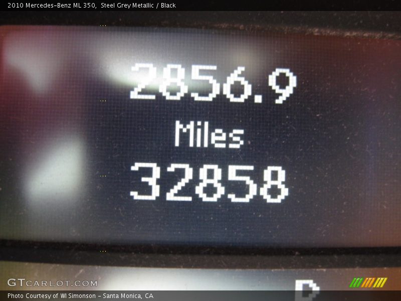 Steel Grey Metallic / Black 2010 Mercedes-Benz ML 350
