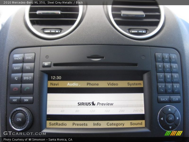 Steel Grey Metallic / Black 2010 Mercedes-Benz ML 350