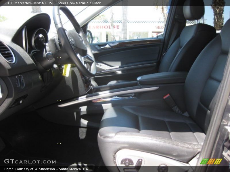 Steel Grey Metallic / Black 2010 Mercedes-Benz ML 350
