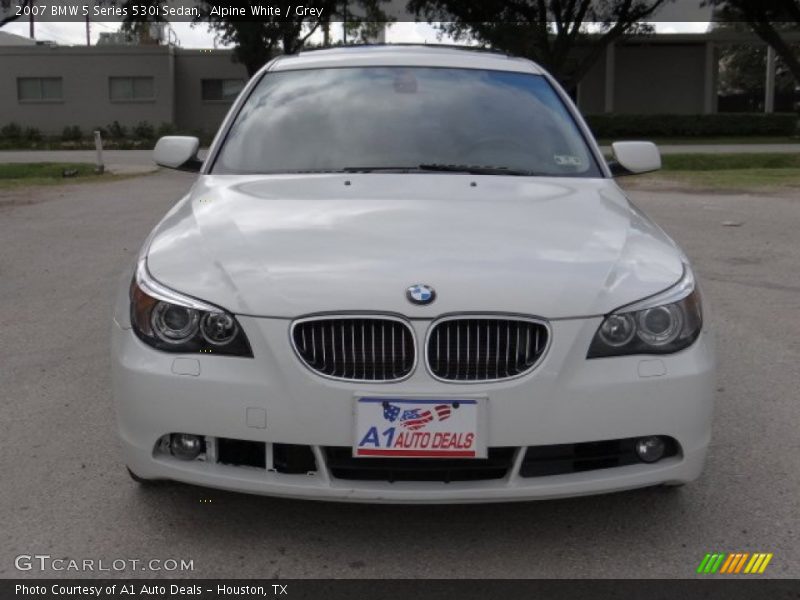 Alpine White / Grey 2007 BMW 5 Series 530i Sedan