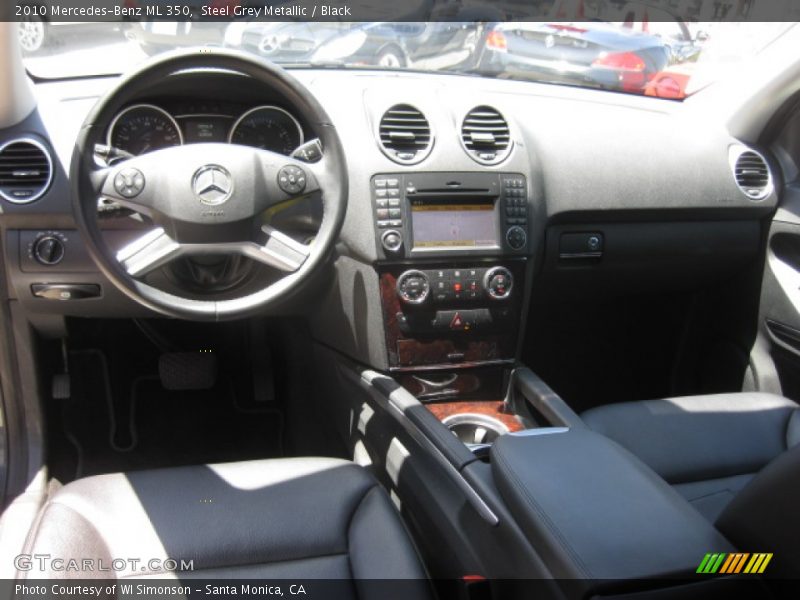 Steel Grey Metallic / Black 2010 Mercedes-Benz ML 350
