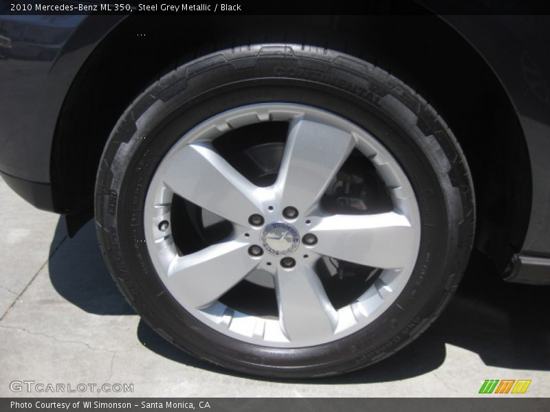 Steel Grey Metallic / Black 2010 Mercedes-Benz ML 350