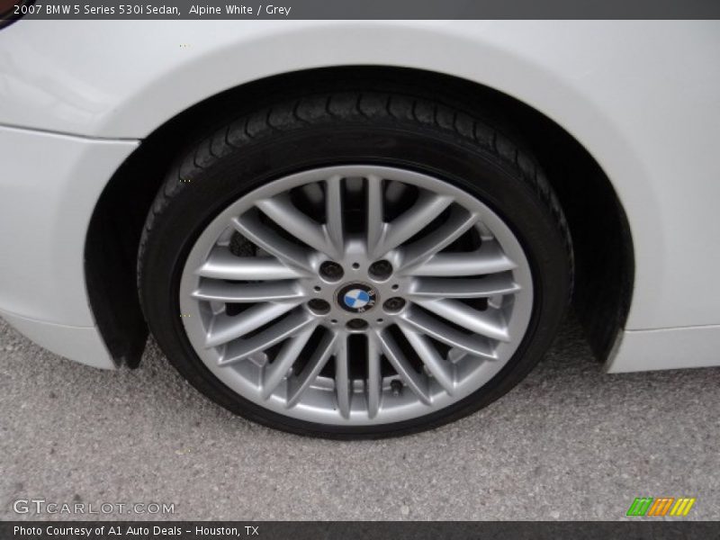Alpine White / Grey 2007 BMW 5 Series 530i Sedan