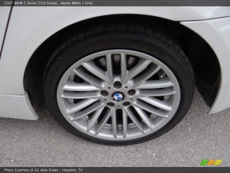 Alpine White / Grey 2007 BMW 5 Series 530i Sedan