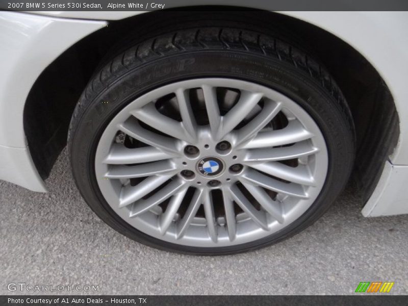 Alpine White / Grey 2007 BMW 5 Series 530i Sedan