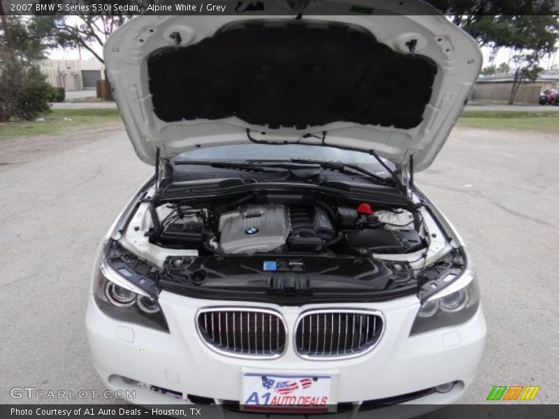 Alpine White / Grey 2007 BMW 5 Series 530i Sedan