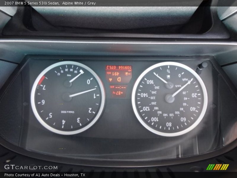 Alpine White / Grey 2007 BMW 5 Series 530i Sedan