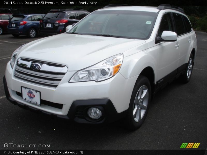 Satin White Pearl / Ivory 2014 Subaru Outback 2.5i Premium