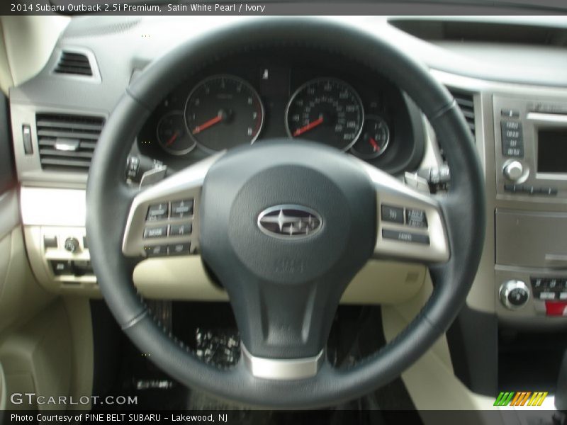 Satin White Pearl / Ivory 2014 Subaru Outback 2.5i Premium