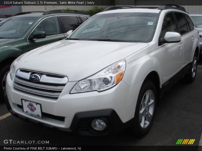 Satin White Pearl / Ivory 2014 Subaru Outback 2.5i Premium
