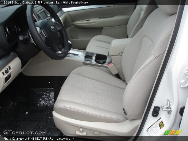 Satin White Pearl / Ivory 2014 Subaru Outback 2.5i Premium