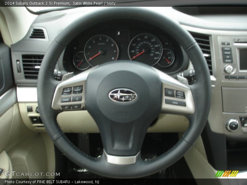 Satin White Pearl / Ivory 2014 Subaru Outback 2.5i Premium