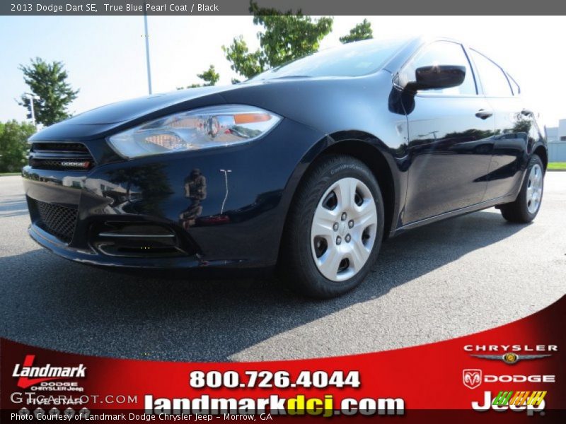 True Blue Pearl Coat / Black 2013 Dodge Dart SE