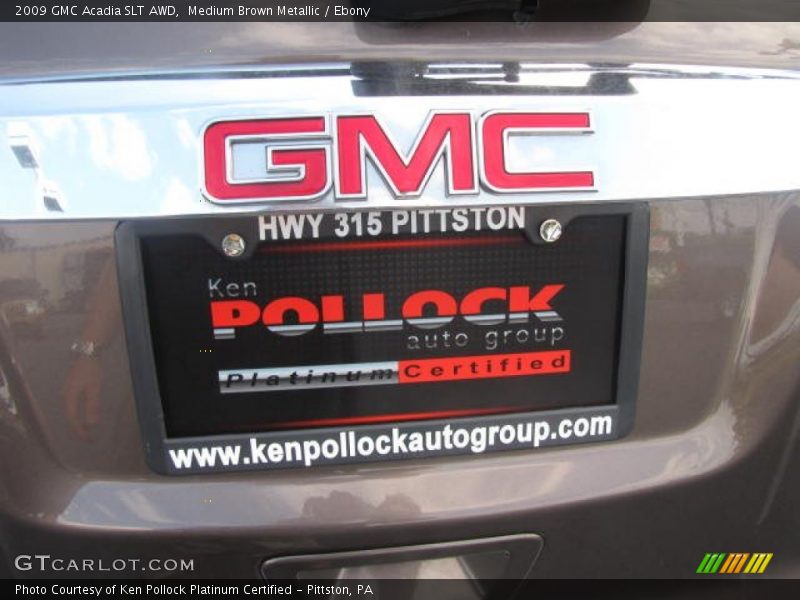 Medium Brown Metallic / Ebony 2009 GMC Acadia SLT AWD