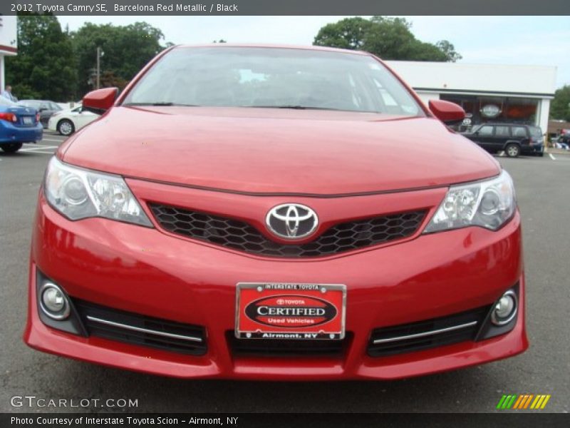 Barcelona Red Metallic / Black 2012 Toyota Camry SE