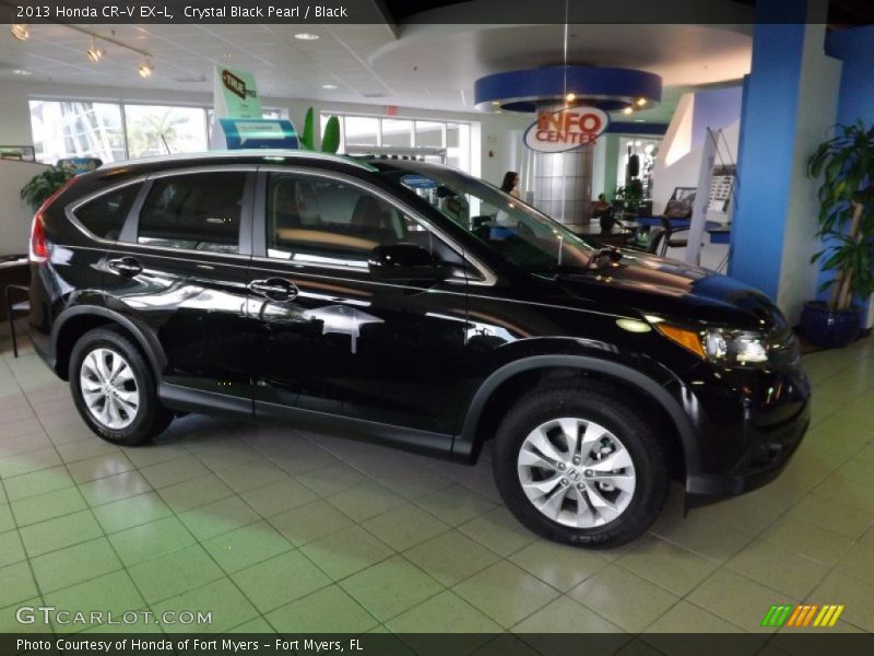 Crystal Black Pearl / Black 2013 Honda CR-V EX-L