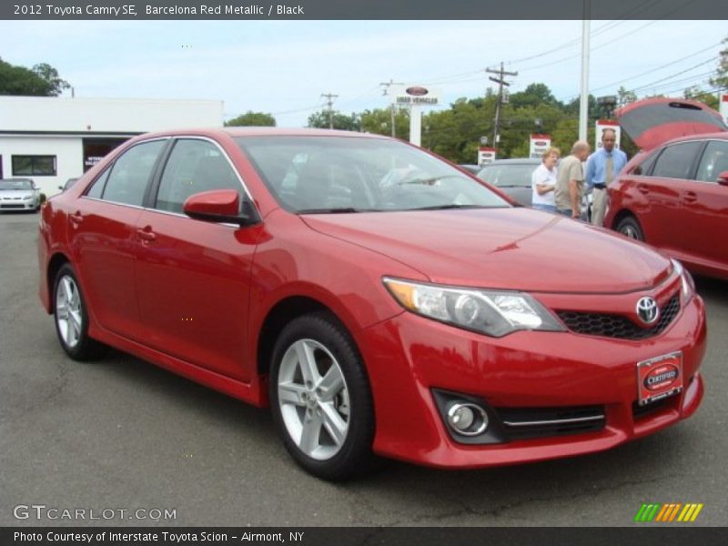 Barcelona Red Metallic / Black 2012 Toyota Camry SE