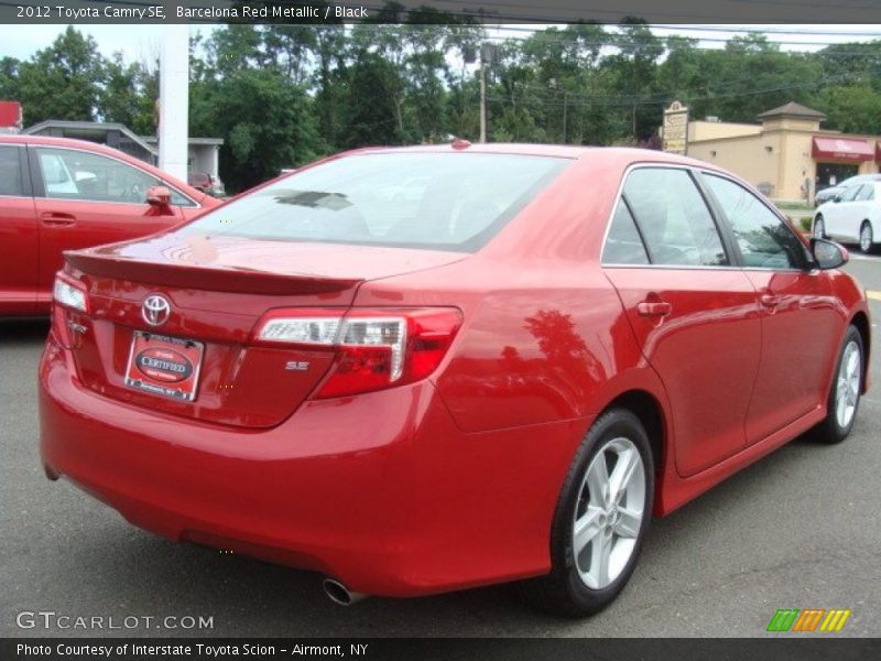 Barcelona Red Metallic / Black 2012 Toyota Camry SE