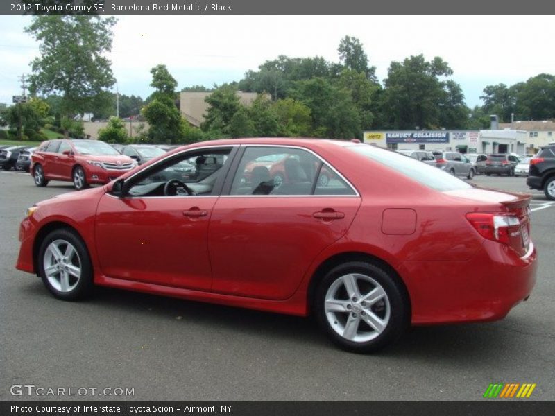 Barcelona Red Metallic / Black 2012 Toyota Camry SE