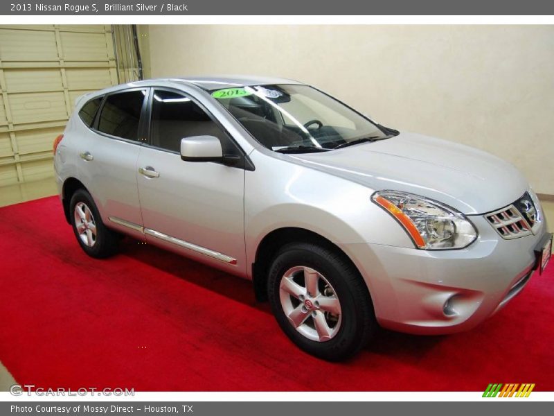 Brilliant Silver / Black 2013 Nissan Rogue S