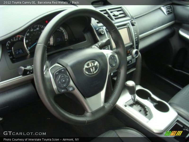 Barcelona Red Metallic / Black 2012 Toyota Camry SE